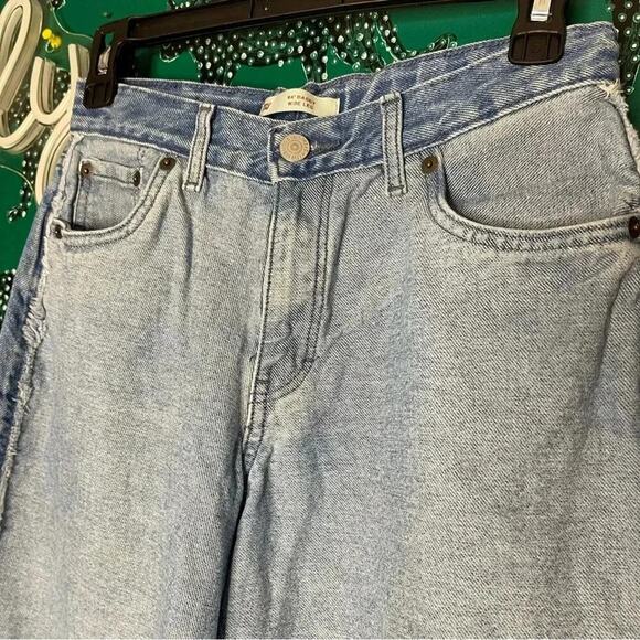 Levi 94’ Baggy Wide Leg Color Block 2 Tone Cotton Denim Jeans Size 14 Teen - Picture 2 of 10